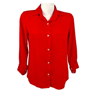 شومیز زنانه کریشه قرمز C1026
