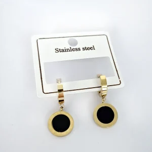 گوشواره حلقه ای طرح ساعت کد 158