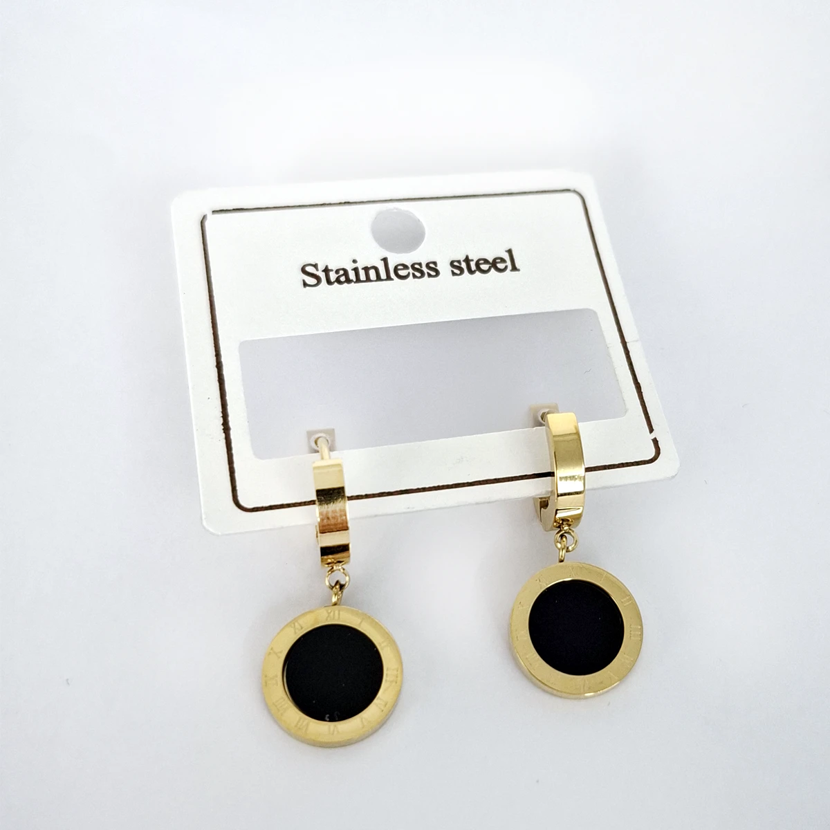 گوشواره حلقه ای طرح ساعت کد 158
